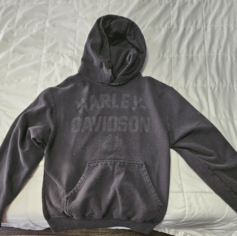 Size small, black, Harley Davidson hoodie